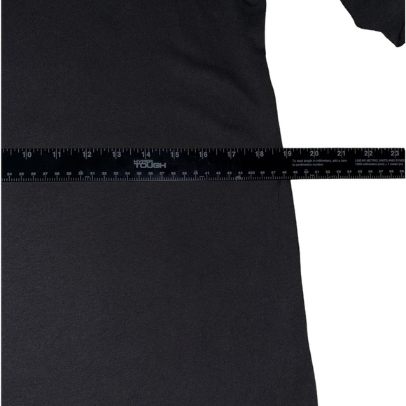 ViVi By Violet Weekend Ruffle Puff Sleeve Charcoal Black Dress 100% Cotton S - Picture 10 of 15